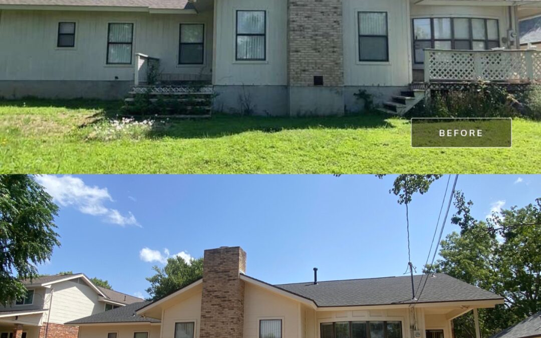 before and after exterior siding remodel