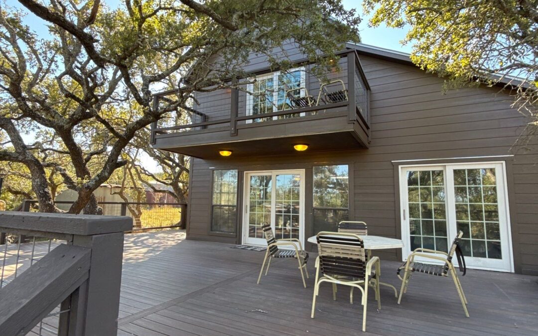 wood deck, siding, and door remodel