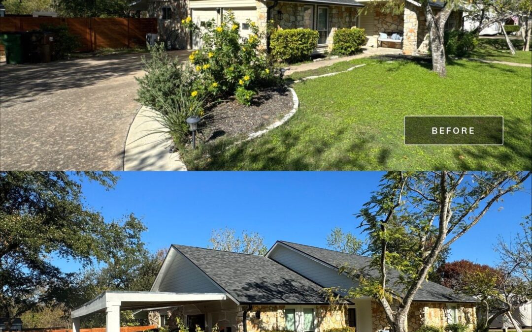 Before and after exterior home renovations