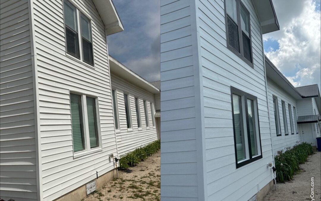 before and after lap siding replacement exterior