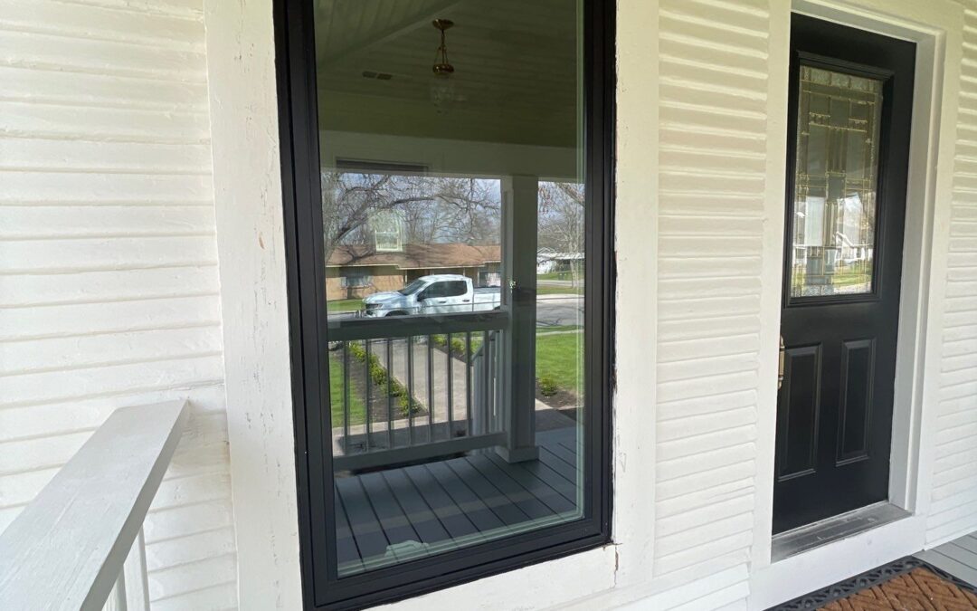 window and door replacement with black frame