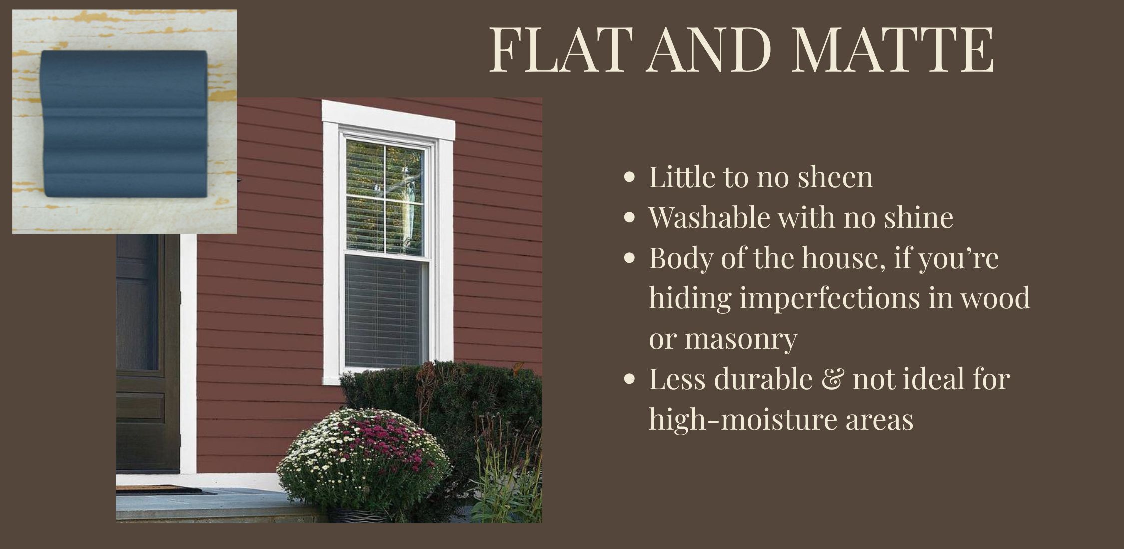 flat and matte exterior house paint